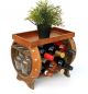 Preview: DanDiBo Wine Rack Wooden Wine Barrel Brown 33 cm 9064 Bar Bottle Rack Bottle Rack Small Barrel Wooden Barrel with Glass Holder