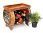 Preview: DanDiBo Wine Rack Wooden Wine Barrel Brown 33 cm 9064 Bar Bottle Rack Bottle Rack Small Barrel Wooden Barrel with Glass Holder