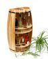 Preview: DanDiBo wine rack wooden wine barrel natural wood semicircular 83 cm 9001 bar bottle rack bottle rack XL barrel wooden barrel natural wine cabinet