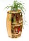 Preview: DanDiBo wine rack wooden wine barrel natural wood semicircular 83 cm 9001 bar bottle rack bottle rack XL barrel wooden barrel natural wine cabinet
