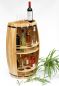 Preview: DanDiBo wine rack wooden wine barrel natural wood semicircular 83 cm 9001 bar bottle rack bottle rack XL barrel wooden barrel natural wine cabinet