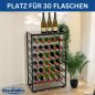 Preview: DanDiBo Weinregal Metall Schwarz Stehend 30 Flaschen 96605 Flaschenregal Weinflaschenhalter Weinhalter Flaschenhalter