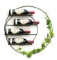 Preview: DanDiBo Wine rack Metal Wall 55 cm Black Largo Round Bottle rack 96213 Bottle holder Wall mounting Modern Wall holder Wall rack for 4 bottles