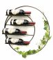 Preview: DanDiBo Wine rack Metal Wall 55 cm Black Largo Round Bottle rack 96213 Bottle holder Wall mounting Modern Wall holder Wall rack for 4 bottles