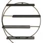 Preview: DanDiBo Wine rack Metal Wall 55 cm Black Largo Round Bottle rack 96213 Bottle holder Wall mounting Modern Wall holder Wall rack for 4 bottles