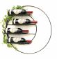 Preview: DanDiBo Wine rack Metal Wall 55 cm Black Largo Round Bottle rack 96213 Bottle holder Wall mounting Modern Wall holder Wall rack for 4 bottles