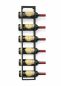 Preview: DanDiBo Weinregal Metall Wand 80 cm Schwarz Flaschenregal 96238 Flaschenhalter Wandmontage Modern Wandhalter Wandregal für 6 Flaschen