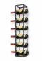 Preview: DanDiBo Weinregal Metall Wand 80 cm Schwarz Flaschenregal 96238 Flaschenhalter Wandmontage Modern Wandhalter Wandregal für 6 Flaschen
