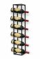 Preview: DanDiBo Weinregal Metall Wand 80 cm Schwarz Flaschenregal 96238 Flaschenhalter Wandmontage Modern Wandhalter Wandregal für 6 Flaschen