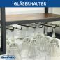 Preview: DanDiBo Weinregal Wand Metall Holz 96604 Flaschenregal mit Glashalter Wandmontage Weinflaschenhalter Weinhalter Flaschenhalter