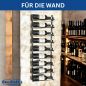 Preview: DanDiBo Weinregal Wand Metall Schwarz 240402 Flaschenregal Schmal Wandmontage Wine Rack Weinflaschenhalter Weinhalter Flaschenhalter