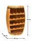 Preview: DanDiBo Weinregal Holz Weinfass Natur 70 cm 371 Bar Flaschenregal Flaschenständer Fass Holzfass