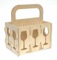 Preview: DanDiBo Weinträger Holz 6 Flaschen Flaschenträger 96142 Flaschentasche Weinkorb Weintasche