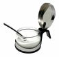 Preview: Zuckerdose Glas mit Deckel Edelstahl mit Löffel Zuckerbehälter Zuckerspender Parmesandose