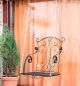 Preview: DanDiBo Hängesessel Metall Schwarz Relax Schaukel mit Ketten Hängebank Gartenschaukel Hollywoodschaukel