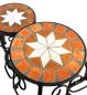 Preview: Blumenhocker Merano Mosaik 2er Set 12014 Blumenständer 20 und 27cm Hocker Rund