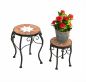 Preview: Blumenhocker Merano Mosaik 2er Set 12014 Blumenständer 20 und 27cm Hocker Rund