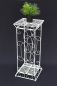 Preview: DanDiBo Blumenhocker Metall Weiß Eckig 77 cm Blumenständer 20304 Blumensäule