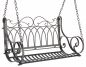 Preview: Hängebank Metall Braun Wetterfest Schaukel mit Ketten Hängesessel 18688 2 Sitzer Gartenbank