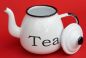 Preview: Teapot 582AB  enamelled 14cm Water can 850 ml. Jug Coffee can Enamel Nostalgia (TEA white)