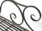 Preview: DanDiBo Gartenbank Metall Braun Wetterfest 123 cm Bank Sitzbank 2-Sitzer DY140488 Metallgartenbank mit Rückenlehne Parkbank Garten Antik