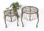Preview: Blumenhocker 2er Set Blumenständer 140129 Pflanzenständer Hocker Beistelltisch