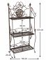 Preview: DanDiBo Shelf Metal Vintage 1844 Standing Shelf Antique 123 cm Bookshelf Kitchen Shelf Folding Shelf