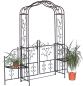 Preview: DanDiBo rose arch with door metal 18602 archway garden gate iron climbing aid trellis arched gate