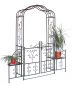 Preview: DanDiBo rose arch with door metal 18602 archway garden gate iron climbing aid trellis arched gate