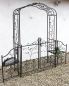 Preview: DanDiBo rose arch with door metal 18602 archway garden gate iron climbing aid trellis arched gate