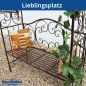Preview: DanDiBo Rosenbogen mit Sitzbank Metall Stabil 120 cm Breit 120852 Rankgitter Bank Spalier Pergola