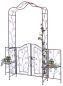 Preview: DanDiBo rose arch with metal gate 101759 garden gate 236x186 cm wrought iron trellis