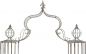 Preview: DanDiBo Rose arch with gate Metal gate 275x170 cm Round arch Archway Pergola 110241 Wrought iron climbing aid Garden gate