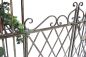 Preview: DanDiBo Rose arch with gate Metal gate 275x170 cm Round arch Archway Pergola 110241 Wrought iron climbing aid Garden gate