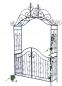 Preview: Rose arch with gate 131872 made from metal Garden gate 282x160cm Plant support