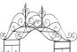 Preview: Rose arch with gate 131872 made from metal Garden gate 282x160cm Plant support