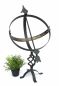 Preview: DanDiBo Sonnenuhr Garten Groß Metall Schwarz Schmiedeeisen Deko Wetterfest 70 cm Gartenuhr Uhr Deko