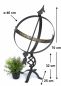 Preview: DanDiBo Sonnenuhr Garten Groß Metall Schwarz Schmiedeeisen Deko Wetterfest 70 cm Gartenuhr Uhr Deko