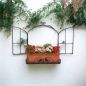 Preview: DanDiBo wall flower holder window black metal wall flower stand flower rack wall shelf shelf