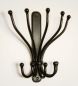 Preview: Wandhaken Steve Garderobe Kleiderhaken schwarz 5 Haken