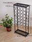 Preview: Wine rack metal black Bottle rack standing 100 cm Rico for 28 bottles