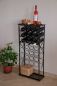 Preview: Wine rack metal black Bottle rack standing 100 cm Rico for 28 bottles