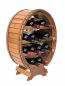 Preview: DanDiBo Weinregal Holz Stehend Weinfass 12 Flaschen Braun gebeizt Flaschenregal Flaschenhalter Fass