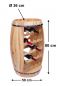 Preview: DanDiBo wine rack wood standing wine barrel 0370 barrel 80 cm bottle rack bottle stand bottle holder nature bar wine bar