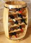 Preview: DanDiBo wine rack wood standing wine barrel 0370 barrel 80 cm bottle rack bottle stand bottle holder nature bar wine bar