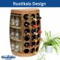 Preview: DanDiBo wine rack wood standing rustic wine barrel bottle rack 1486 side table cabinet barrel wine bar