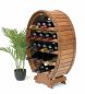 Preview: DanDiBo Weinregal Holz Stehend Weinfass 18 Flaschen Braun gebeizt Flaschenregal Flaschenhalter Fass