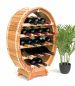 Preview: DanDiBo Weinregal Holz Stehend Weinfass 18 Flaschen Natur 77 cm Flaschenregal Flaschenhalter Fass
