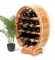 Preview: DanDiBo Weinregal Holz Stehend Weinfass 18 Flaschen Natur 77 cm Flaschenregal Flaschenhalter Fass