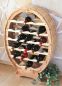 Preview: DanDiBo Weinregal Holz Stehend Weinfass 24 Flaschen Natur lackiert Wandregal Flaschenregal Flaschenhalter Fass